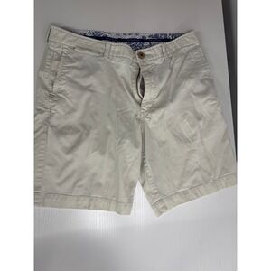 Tommy Bahama Men's Flat Front Shorts Beige Cotton Blend Casual Size 34